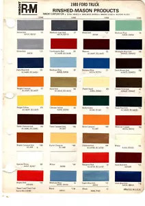 1980 FORD TRUCK BRONCO ECONOLINE VAN PICKUP 80 PAINT CHIPS RINSHED MASON RM 36PC - Bild 1 von 1