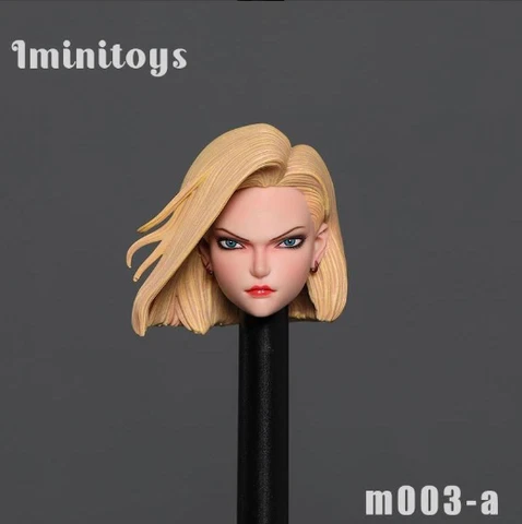 1/6 Iminitoys M003 Android 18 Lazuli Anime Girl Head Sculpt Fit 12'' Figure Body Cover