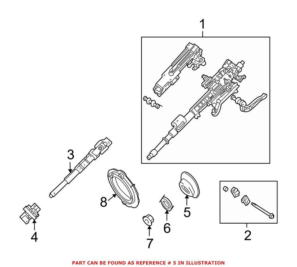 Bota de acoplamiento de dirección genuina OEM para BMW 323Ci 323i 325Ci 325i 325xi 328Ci Foto 1 de 1