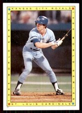 1986 O-Pee-Chee Stickers World Series (Buddy Biancalana) Kansas City Royals #21