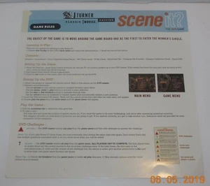 2004 Screenlife Scene it Turner Classic Movies Replacement Instruction Sheet - Picture 1 of 2