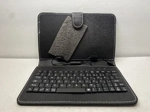 Universal 7 inch Tablet Case with PC Keyboard and Flip Stand - Picture 1 of 2