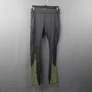 Kyodan Womens Leggings Small Black Neon Yellow Performance Athletic Gym Yoga Run - Picture 1 of 14
