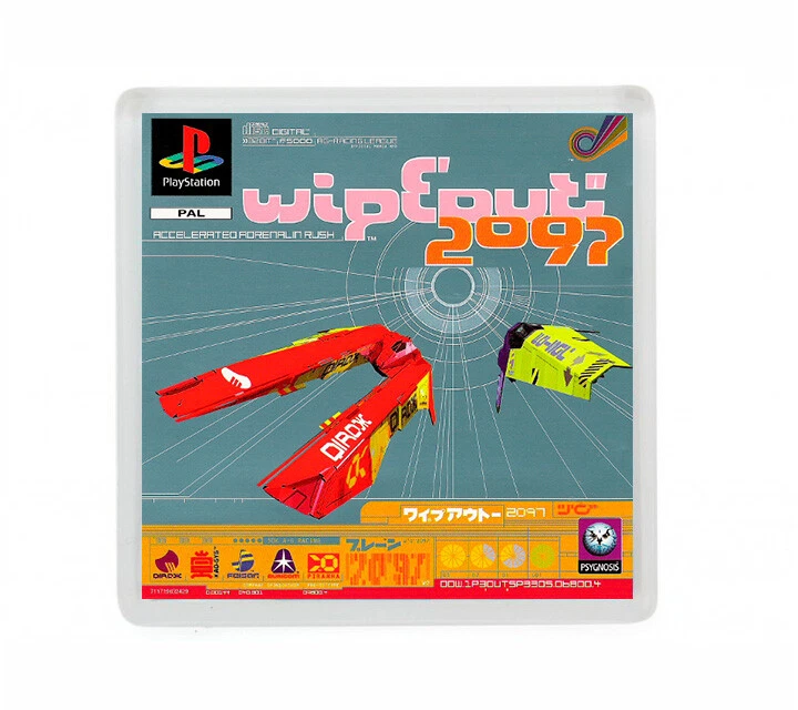 WIPEOUT 2097 PlayStation PSX Kühlschrankmagnet Magnet Kühlschrank - Bild 1 von 1