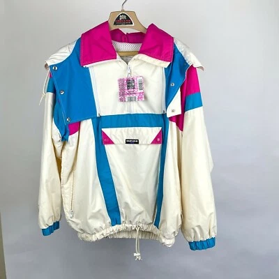 Abrigo Chaqueta Esquí SUNICE Ultrex Blanco Rosa Verde Azulado Años 90 De Colección (12) Y Pantalones Rosa (10) Foto 1 de 4