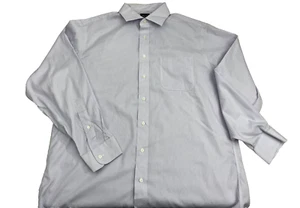 Jos A Bank Shirt Mens 17-35 1905 Tailored Fit Button Up Light Purple Striped - Picture 1 of 7