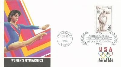 US 3087 FDC Fleetwood Women's Gymnastics - Image 1 of 2