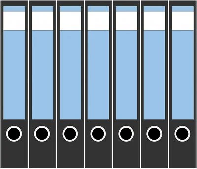7 Ordneretiketten schmal selbstklebend Aufkleber Ordner Ordnerrücken Blau - Bild 1 von 4