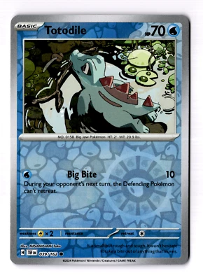 Totodile 039/162 Sv05: Temporal Forces Reverse Holo - Image 1 of 3