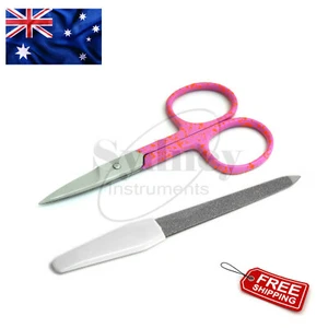 Small Cuticle Nail Scissor Manicure Pedicure & Chiropody Nail File Dual Sided  - Picture 1 of 5