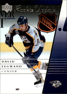 2002-03 Upper Deck Rookie Update Predators Hockey Card #55 David Legwand