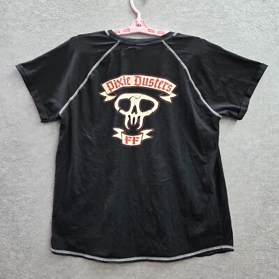 Disney Pixie Dusters Mujer Top XL Camisa Negra Her Universe Logo Gráfico Cuello en V Foto 1 de 4