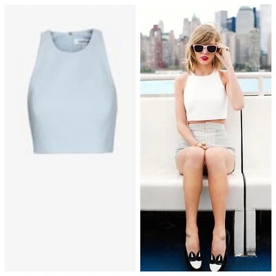 $225 NWOT Elizabeth and James Upton Cropped Crop Top~ Powder Blue~XS~HOT! - Image 1 of 4