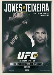 UFC 172 Event Poster, Jon Jones, Glover Teixeira, 27x39, Unsigned - Picture 1 of 1