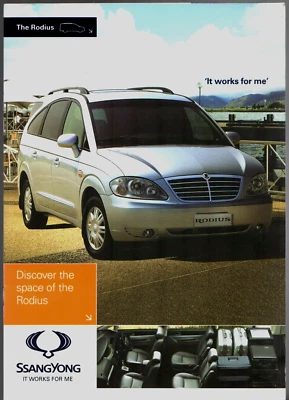 Ssangyong Rodius 2008-2011 UK Market Sales Brochure 270 S, ES & EX - Image 1 of 3