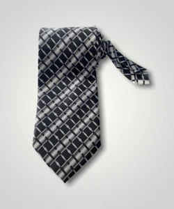 THAILAND Krawatte - ganz Seide - schwarz, weiß - L60,5xB3,50 - GEBRAUCHT - Bild 1 von 8