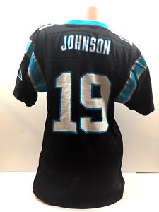 Carolina Panthers Youth Jersey Keyshawn Johnson #19 Reebok Football Black Sz XL