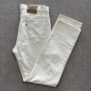 VTG 1995 Levi’s 505 Orange Tab White Denim Jeans Men’s Size 38x36 (READ) - Picture 1 of 11