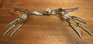 Swag vintage MCM ottone grano da appendere a parete in metallo tono oro 16" in scatola! - Foto 1 di 6