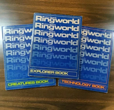 Larry Niven's RINGWORLD: Lot Of 3 Technology, Explorer, Creatures, Books 1980 HP Foto 1 de 4