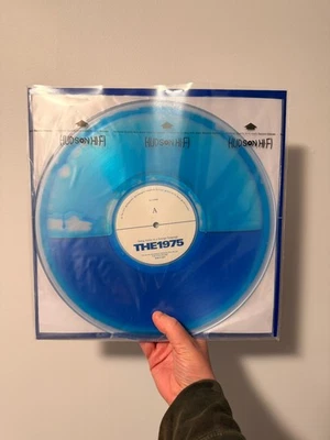 The 1975 Being Funny in a Foreign Language Blue Liquid Filled Vinyl LP BadWorld - Image 1 of 2