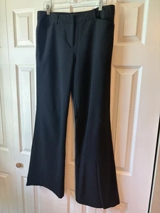 New York & Company Damen Hose schwarz 12 Tall Stretch weites Bein Business Freizeit - Bild 1 von 10