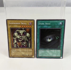 1996 Yu-Gi-Oh YuGiOh Cards Summoned Skull & Dark Hole BPT-002 / LOB-052 - Picture 1 of 18