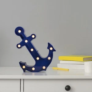Northlight 12.5" Blue Anchor LED Marquee Wall Sign - Picture 1 of 5