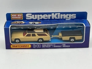 Matchbox Super Kings K-68 Dodge monaco and trailer Released 1978. - Picture 1 of 18