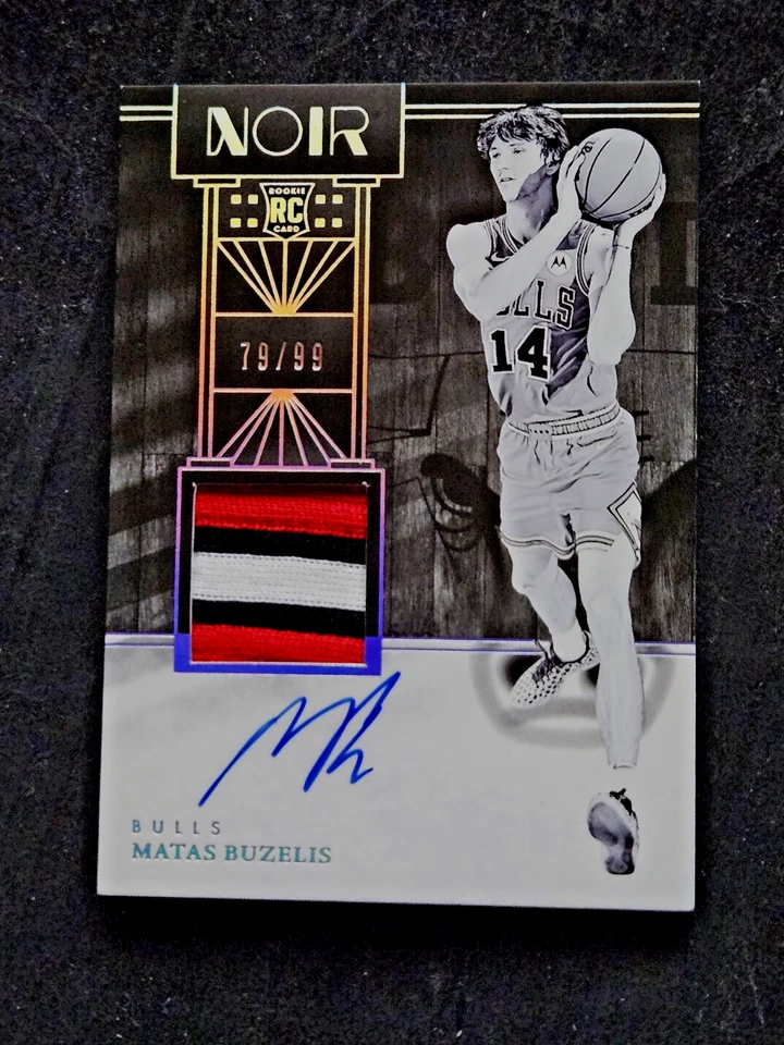 2024-25 Panini Noir RC Matas Buzelis Rookie Jersey Auto /99 MINT #310 💣💣 - Image 1 of 4