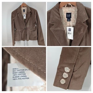 Gap Vintage Y2K AW 2004 Brown Velvet Blazer Tux Jacket NWT 40" Mod Dandy 70s - Picture 1 of 7