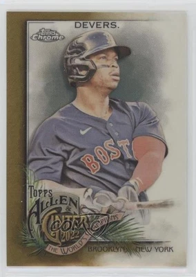 2022 Topps Allen & Ginter Chrome Gold Refractor /50 Rafael Devers #46 - Image 1 of 2