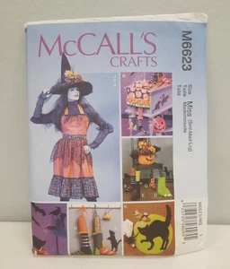 McCall's M6623 Halloween Motiv Schürze, Tischläufer, Handschuhe, Hut, Silhouette UC - Bild 1 von 12