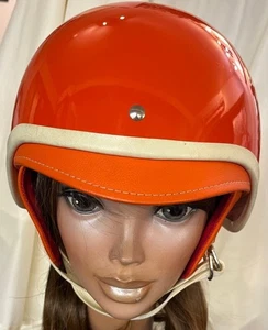 Rare SHOEI Jet Helmet Orange Vespa Scooter Vintage Classic Collectors Item - Bild 1 von 5