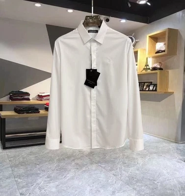 Stefano Ricci Men's Dress Shirts White Regular Cotton Casual Long Sleeve Tops - Image 1 of 4