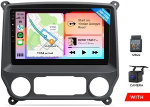CAM+OBD+For Chevy Silverado 2014-2018 Android 14 10.1"Car Stereo GPS DSP CarPlay - Picture 1 of 20
