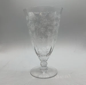 Copa de agua de té helado de vidrio soplado grabado vintage Fostoria Chintz - Imagen 1 de 4