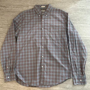 Camicia casual J.Crew uomo taglia L a quadri slim fit elasticizzata manica lunga lavaggio segreto - Foto 1 di 8