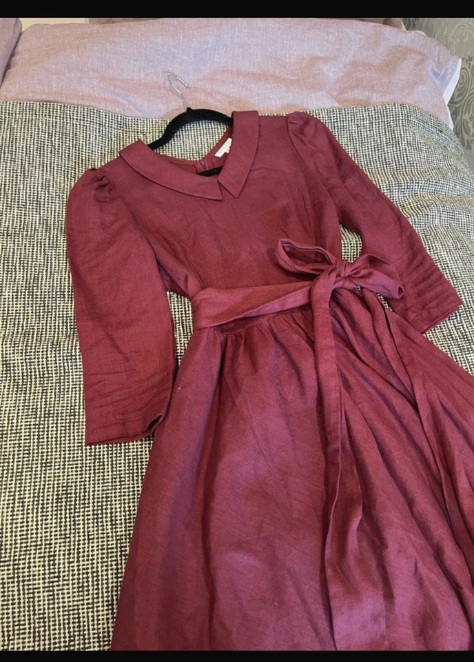 Luna Leinenkleid - Weinrot der Marke Bedra - Bild 1 von 4