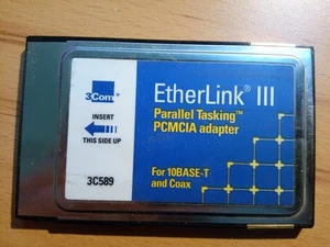 3Com 3C589, EtherLink III parallel Tasking PCMCIA Adapter - Bild 1 von 1