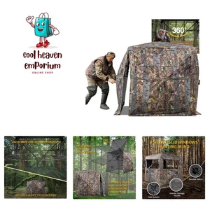 Hunting Blind 270/360 Degree See Through Ground Blind with Carrying Bag, 2/3 ... - Picture 1 of 7