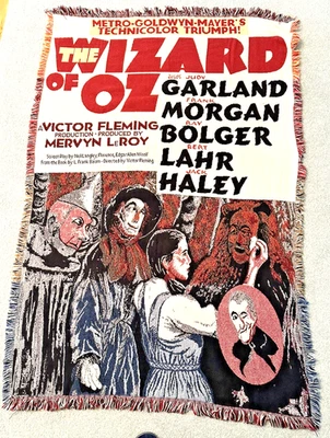Vintage Throw Blanket Wizard of Oz Tapestry Wall Hanging - Image 1 of 3