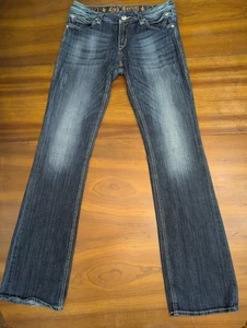 Stivali donna jeans Rock Revival taglio nocciola vita bassa blu denim lavaggio medio 31x35 - Foto 1 di 18