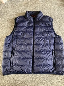 Hawke & Co 100% down & feather packable men's Navy sport gilet jacket XXL - Picture 1 of 11