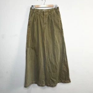 Pantalón We The Free People Equinox Pierna Súper Ancha Plisado Verde Talla 27 - Imagen 1 de 14