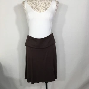 Boden A-Linien Rock Damen 10 braun Viskose Stretch vorne flach Gummibund - Bild 1 von 6