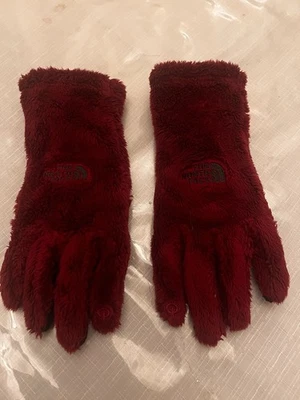 Luvas de lã infantis North Face tamanho pequeno, cor Borgonha - Imagem 1 de 4