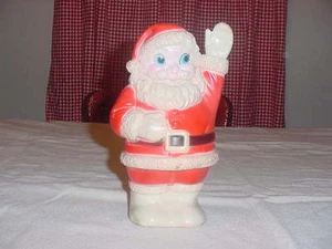 Vintage 9 Zoll Gummi Quietschspielzeug Sanitoy süß Weihnachten Santa - Bild 1 von 3