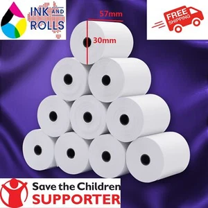 100 Rolls 57x30mm Thermal Paper EFTPOS / Tyro compatible Rolls - Picture 1 of 1