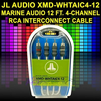 JL AUDIO XMD-WHTAIC4-12 (90441) MARINE AUDIO 12 FT. 4-CHANNEL RCA INTERCONNECT - Image 1 of 3